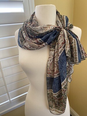 Distressed Denim- 42” Ladies Fashion Scarf Distressed Denim- 42” Ladies Fashion Scarf