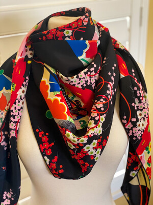 Cherry Blossom- 42” Scarf Wild Rag Cherry Blossom- 42” Scarf Wild Rag
