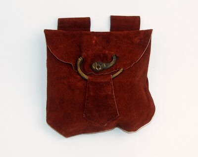 Bolsa de cinturón de cuero con hebilla de cráneo 