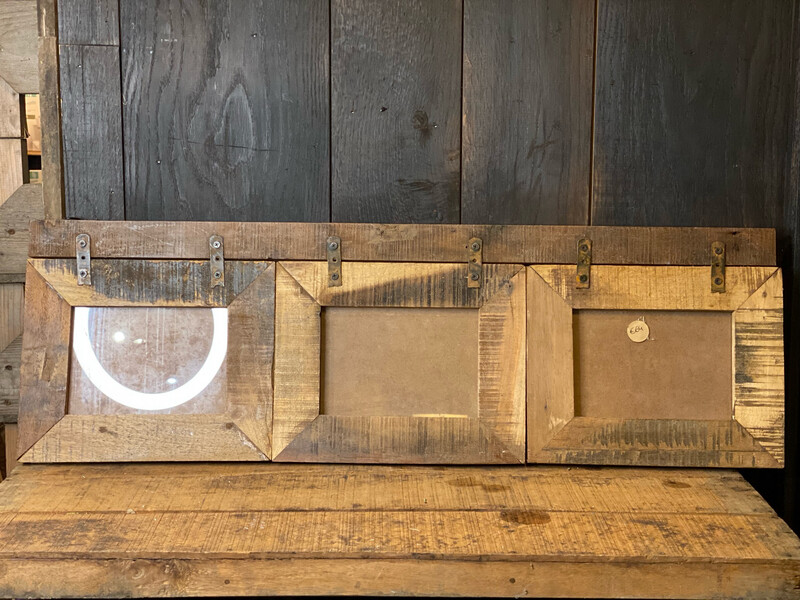 3 Houten fotokaders