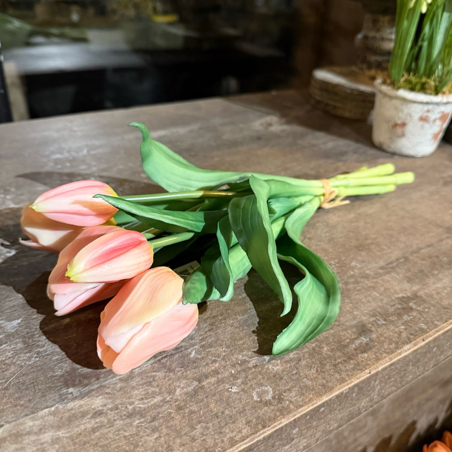Bosje tulpen zacht roze