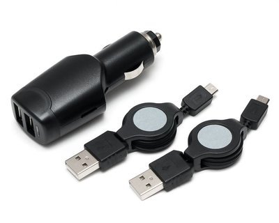 Зарядное устройство 2 USB + 2 USB удлинителя