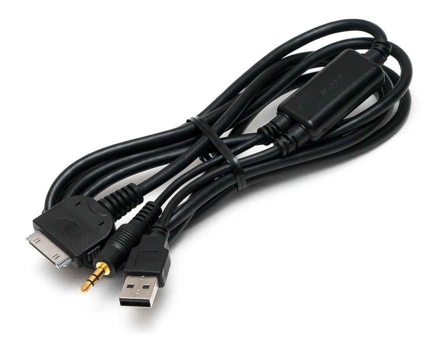 Автомобильный кабель USB+AUX для iPhone/iPod/iPad 1.7 м.