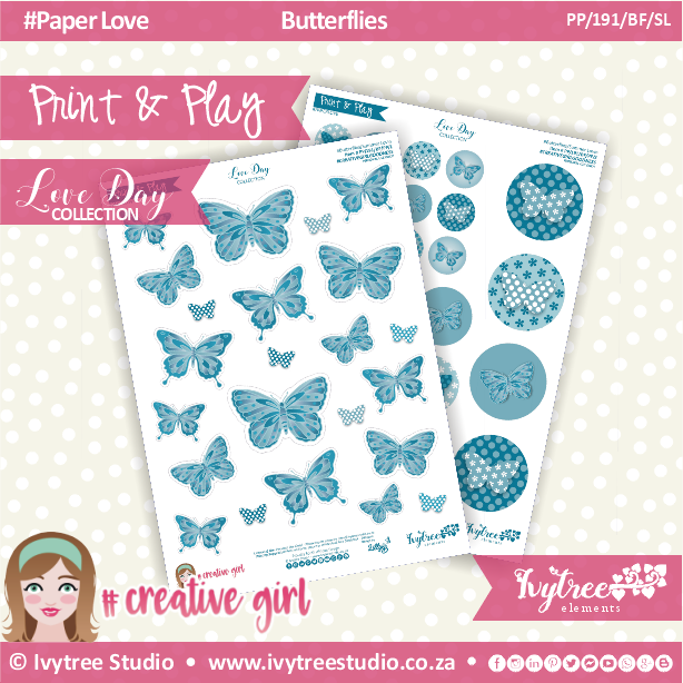 CUTE CUTS - Butterflies/Summer Lovin - Love Day Collection