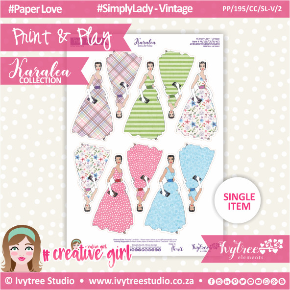 CUTE CUTS - Simply Lady - Vintage 2 - Karalea Collection
