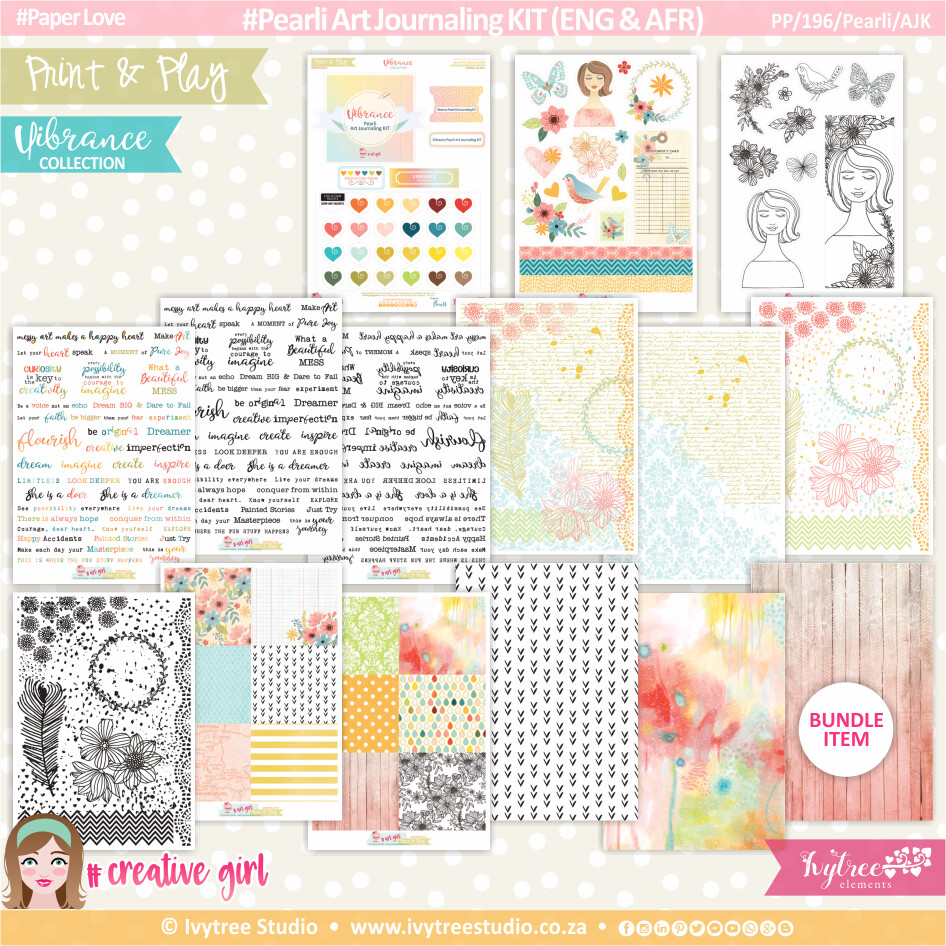 Pearli Art Journaling KIT (Eng/Afr) - Vibrance Collection
