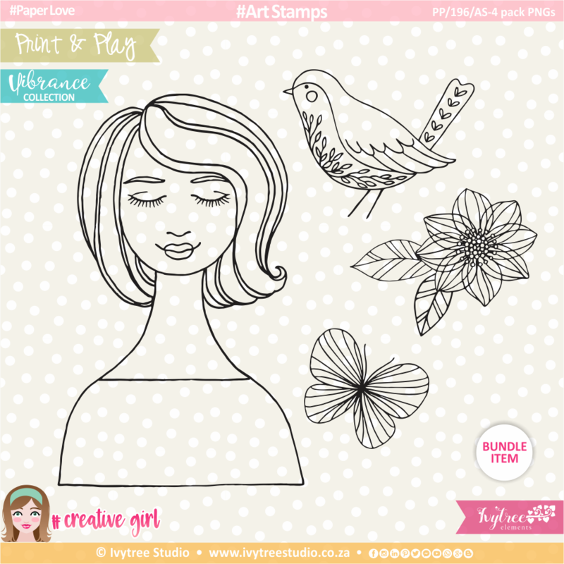 Art Stamps (4 pack PNG's) - Vibrance Collection