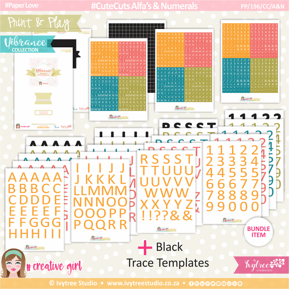 Alpha Snips and Numbers - Vibrance Collection
