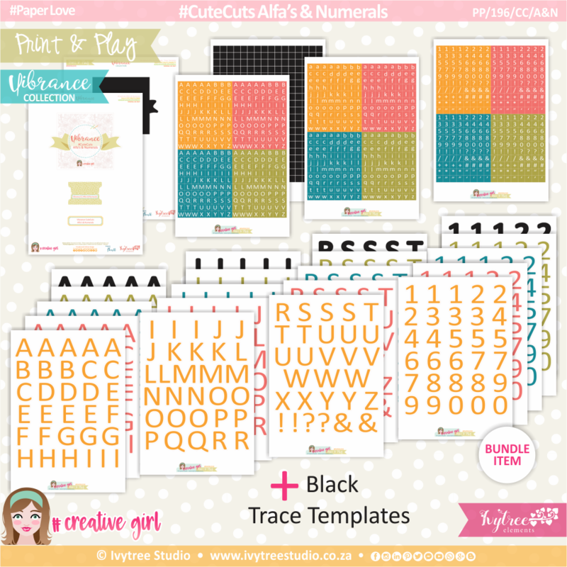 Alpha Snips and Numbers - Vibrance Collection