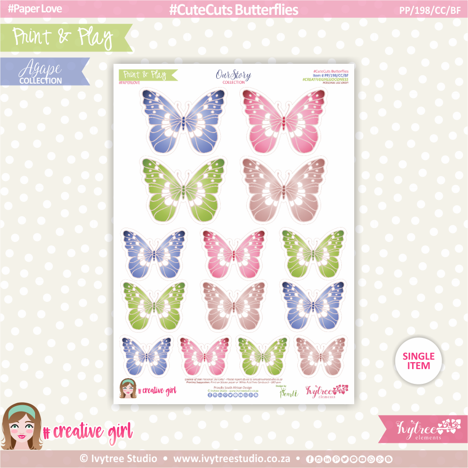 CUTE CUTS - Butterflies - OurStory Collection