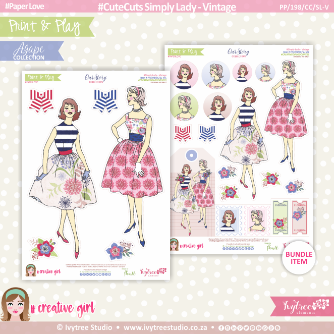 CUTE CUTS - Simply Lady - Vintage - OurStory Collection