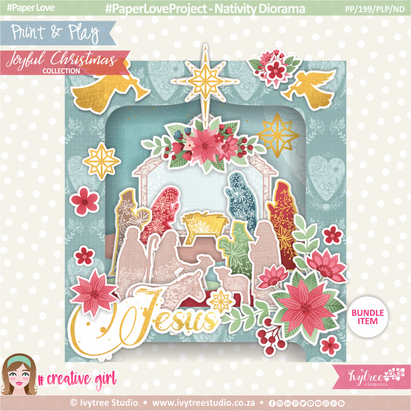 Paper Love Project - Nativity Diorama - Joyful Christmas Collection (incl. FREE Cards Kit)