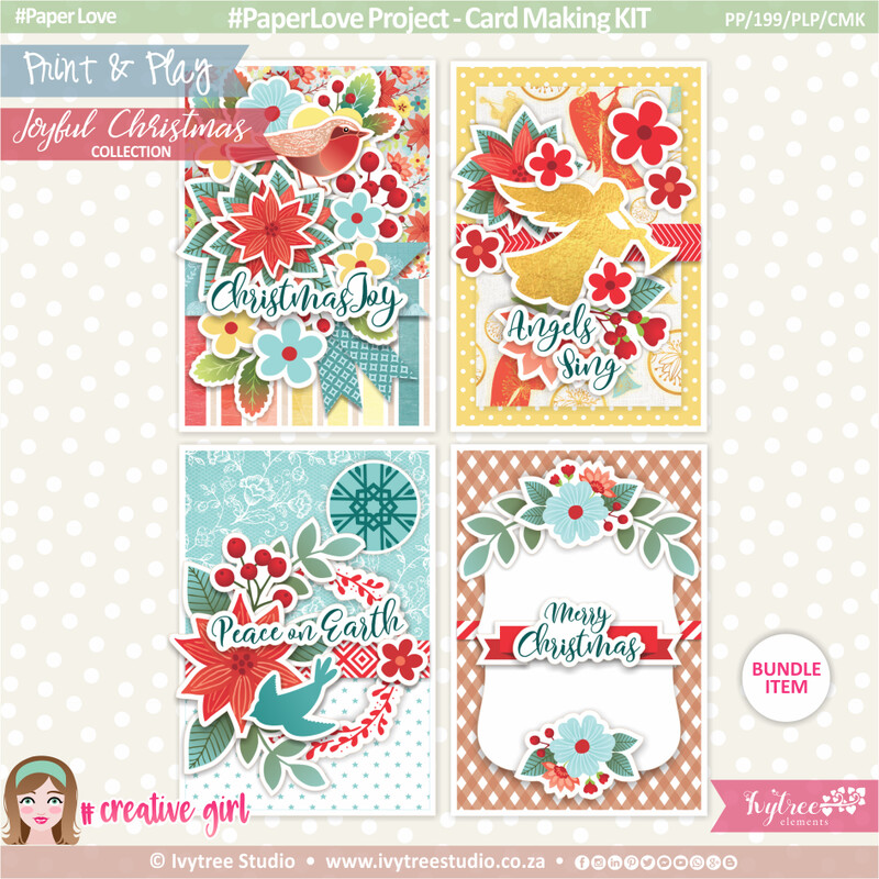 Ezee Cards - Christmas Card Kit - Joyful Christmas Collection