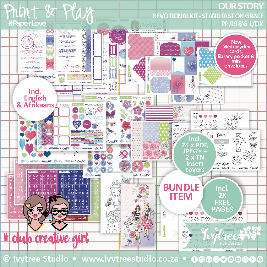 Stand Fast in God&#39;s Grace - Gracelilly Devotional Kit - Our Story Collection (Eng+Afr)