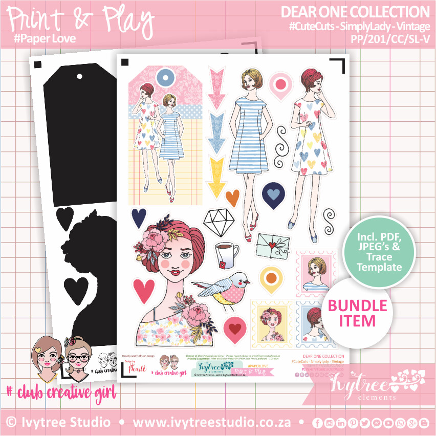 CUTE CUTS - Simply Lady - Vintage - Dear One Collection