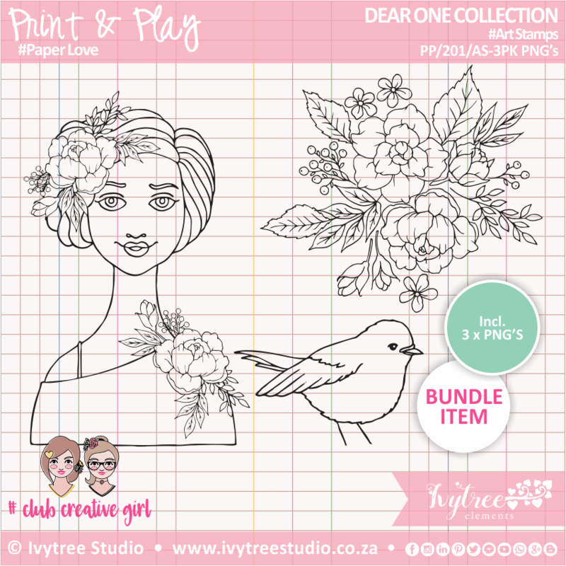 Art Stamps (3 pack PNGs) - Dear One Collection