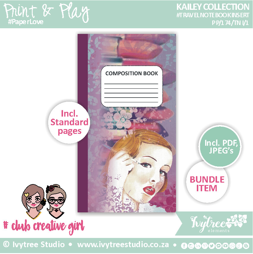 Travel Notebook Insert - Core - Kailey Collection - 1