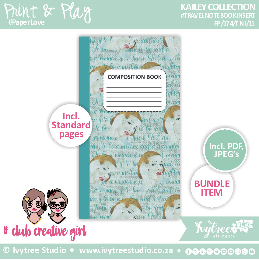 Travel Notebook Insert - Core - Kailey Collection - 11
