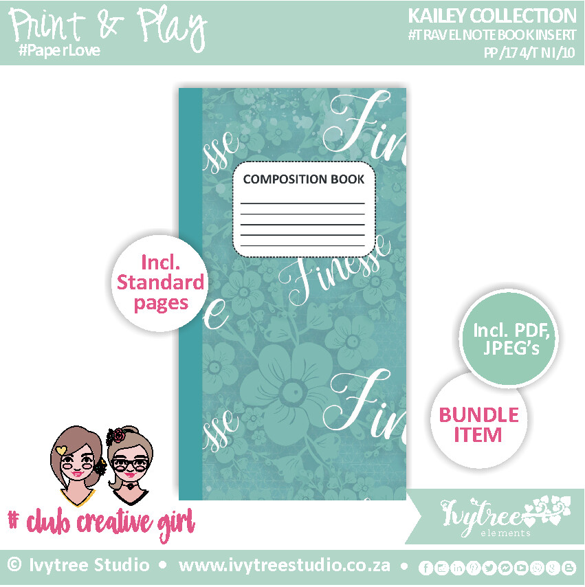 Travel Notebook Insert - Core - Kailey Collection - 10