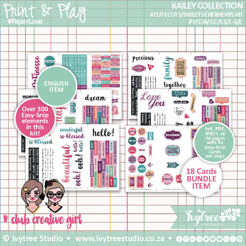 CUTE CUTS - Sweet Sentiments Kit - Kailey Collection