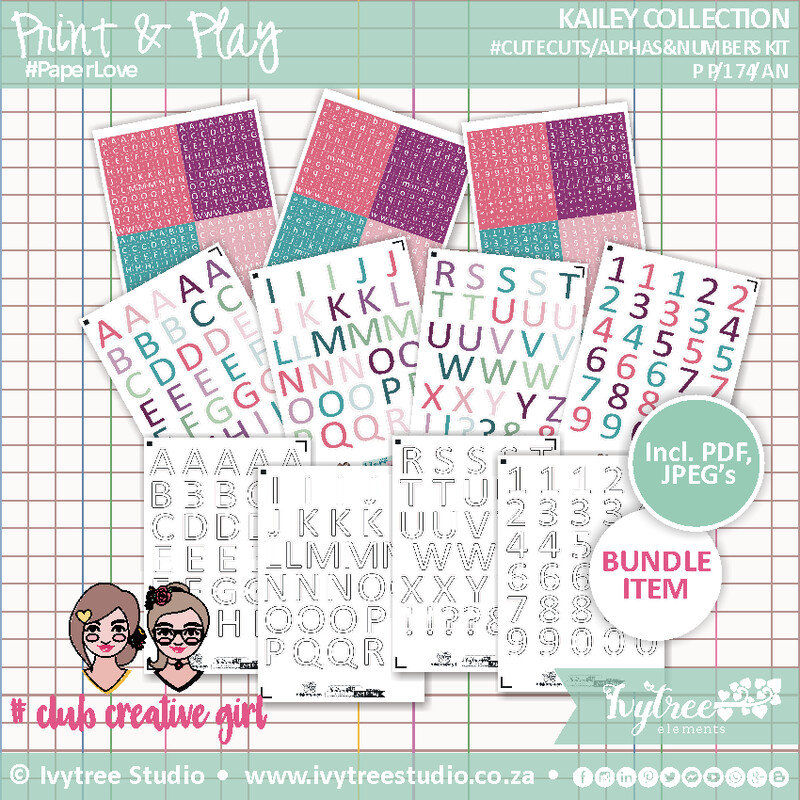 Alpha Snips and Numbers Kit - Kailey Collection - Now with new bonus design!!