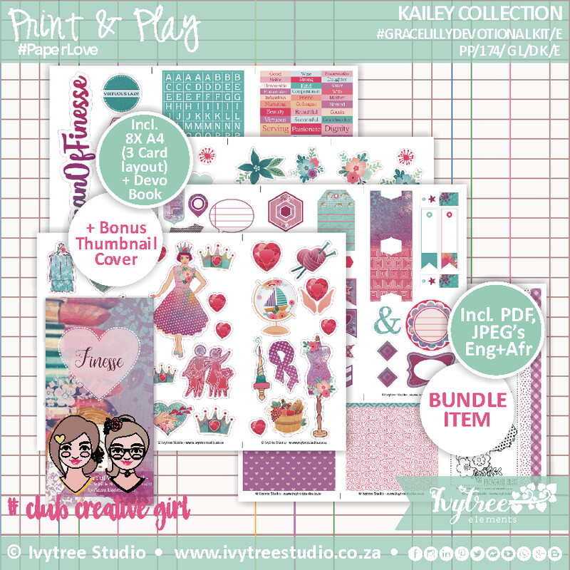 Finesse - Gracelilly Devotional Kit - Kailey Collection - Incl. English &amp; Afrikaans - Proverbs 31