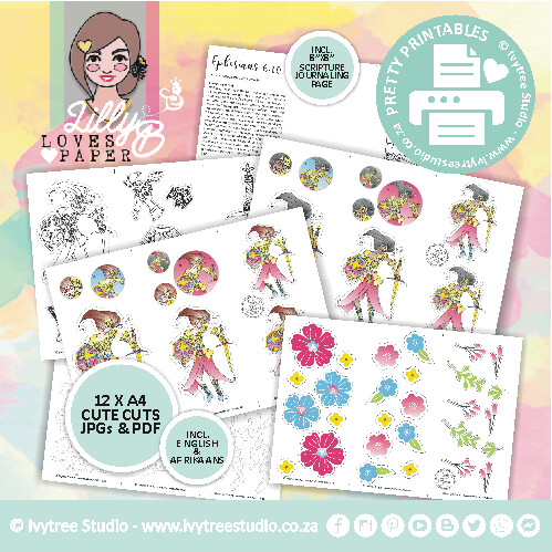 Gracelilly Bible Journaling Kit - Petition Kit (Ephesians 6) - Incl. 3 bonus pages