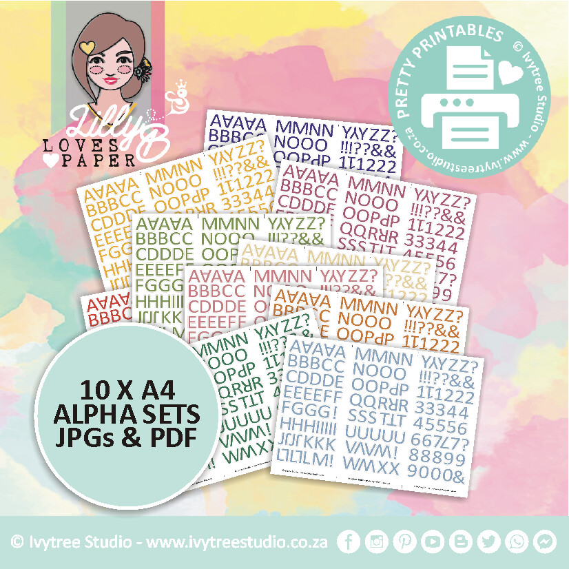 Rainbow Alpha Snips + Numbers Bundle - Hopeful Collection - Value item!