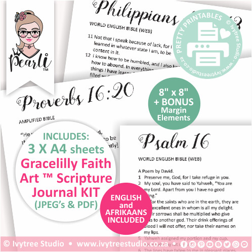 Gracelilly Faith Art Scripture Journal KIT - Felicity Collection - Incl. BONUS Elements