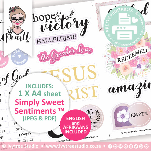 CUTE CUTS - Simply Sweet Sentiments (Eng/Afr) - Victoria Collection
