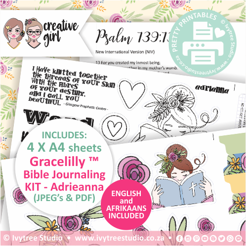 Adrieanna - Gracelilly™ Bible Journaling Kit (Incl. Eng&amp;Afr)