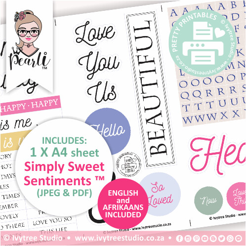 CUTE CUTS - Simply Sweet Sentiments (Eng/Afr) - Raphaela Collection