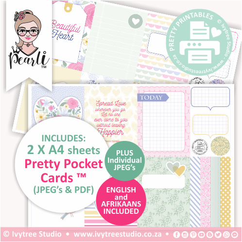 PRETTY POCKET CARDS - (Eng/Afr) - Raphaela Collection (incl. individual JPG&#39;s)