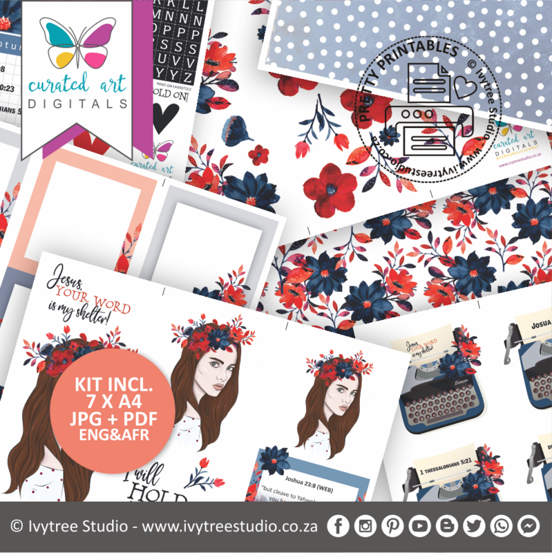 Hold On - Curated Art Digitals - Bible Journaling Kit