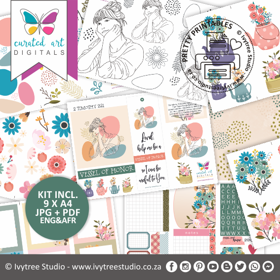 Vessel of Honor - Curated Art Digitals - Journaling Kit