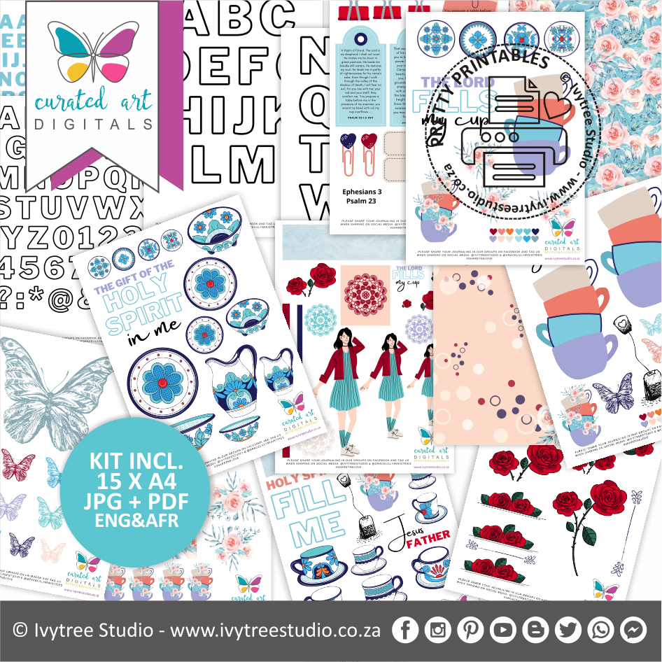 Filled - Curated Art Digitals - Bible Journaling Kit