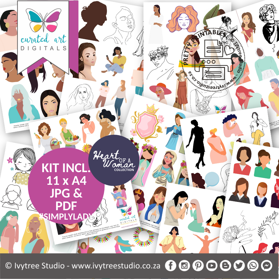 Simply Lady Kit - Heart of A Women Collection - Curated Art Digitals