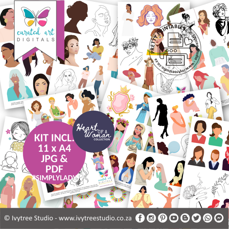 Simply Lady Kit - Heart of A Women Collection - Curated Art Digitals