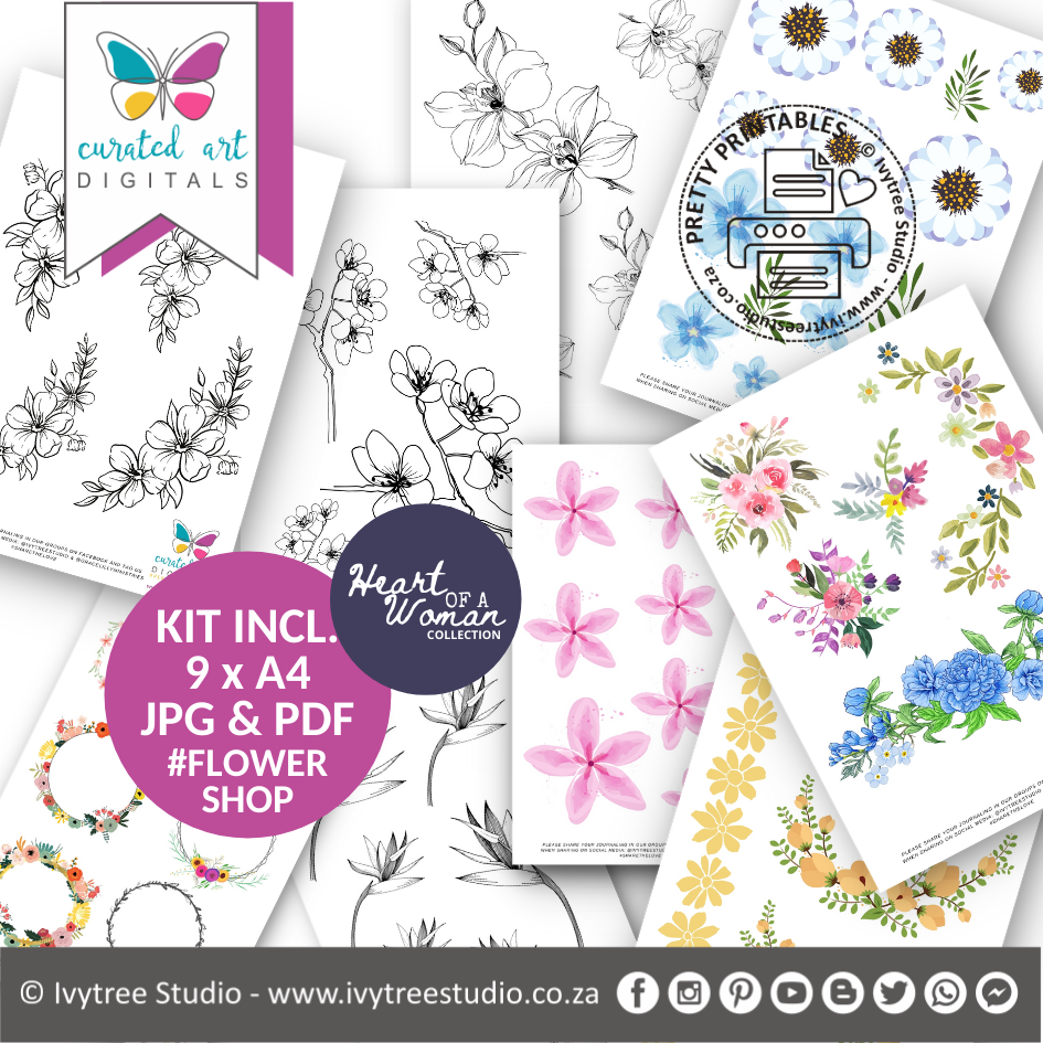 Flower Shop Kit - Heart of A Women Collection - Curated Art Digitals