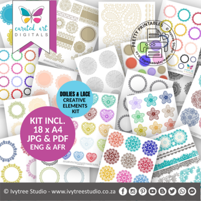 Doilies &amp; Lace Kit | Cute Cuts Kit | Ivytree Studio