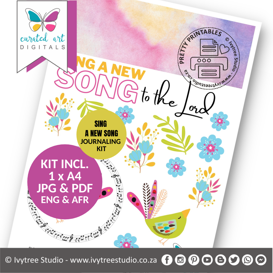 Sing A New Song Kit - Curated Art Digitals - Journaling Kit