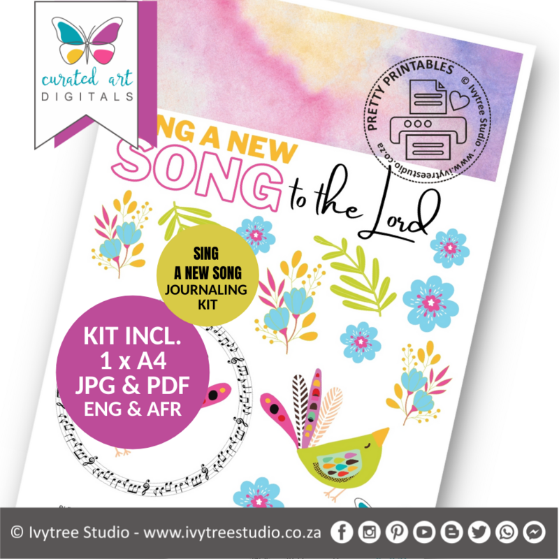 Sing A New Song Kit - Curated Art Digitals - Journaling Kit