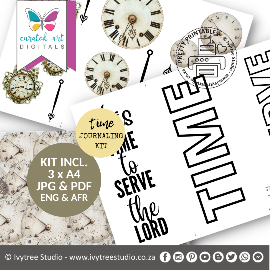 Time | Bible Journaling Kit  | Incl. English+Afrikaans | Ivytree Studio