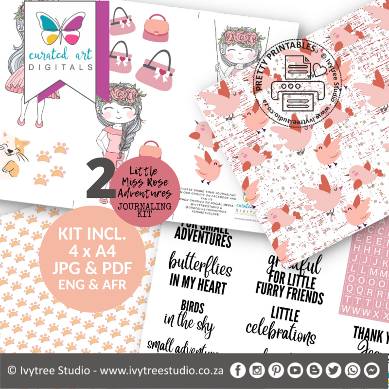 Little Miss Adventure Kit 2 | Rose | Bible Journaling Kit  | Incl. English+Afrikaans | Ivytree Studio
