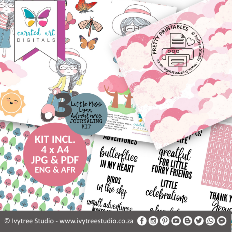 Little Miss Adventure Kit 3 | Lynn | Bible Journaling Kit  | Incl. English+Afrikaans | Ivytree Studio