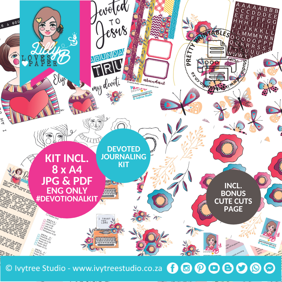 Devotional Kit - Devoted Collection - LillyB Design - English only - incl. bonus Cute Cuts sheet
