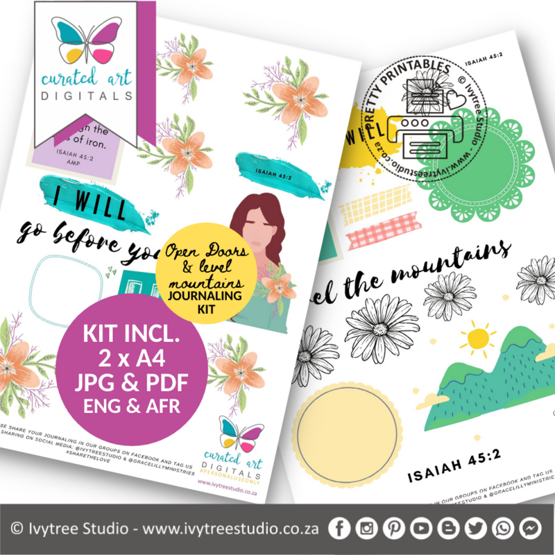 Open Doors Kit | Level the Mountains | Bible Journaling Kit  | Incl. English+Afrikaans | Ivytree Studio