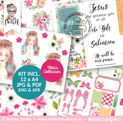 Gracelilly Bible Journaling KIT (Eng/Afr) - Elisha Collection