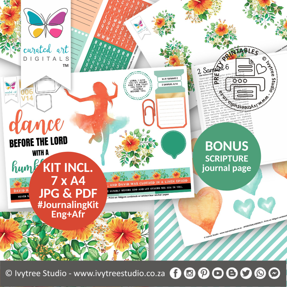 Humble Heart - Journaling Kit - Curated Art Digitals - LillyB Design