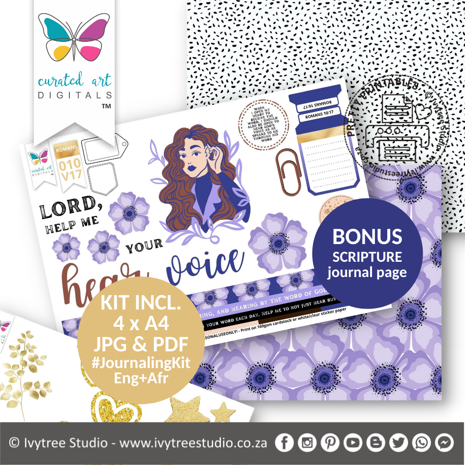 HEAR | Bible Journaling Kit  | Incl. English+Afrikaans | Ivytree Studio
